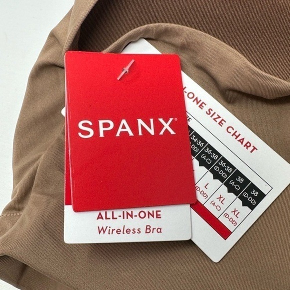 NWT Spanx All-In-One Bra Size Lg A-C Cups Cafe Au Lait Wireless MRSP $64 - Picture 5 of 5